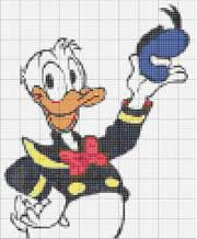 Schema punto croce paperino3