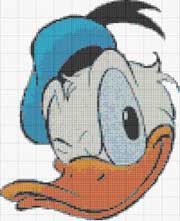 Schema punto croce paperino9