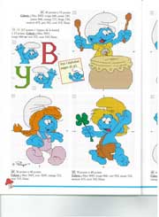 Schema punto croce puffi baby2