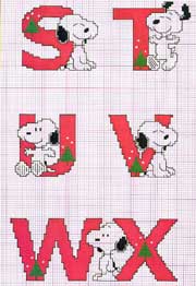 Schema punto croce snoopy svtuwx