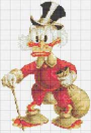 Schema punto croce zio paperone