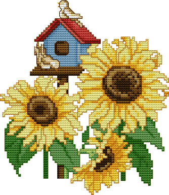 Schema punto croce Sunflower