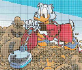 Schema punto croce Zio paperone6