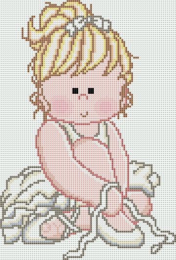 Schema punto croce Bebe ballerina