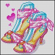 Schema punto croce Scarpette