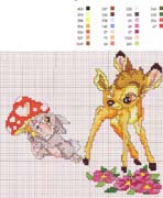 Schema punto croce bambi5