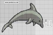 Schema punto croce Delfino2