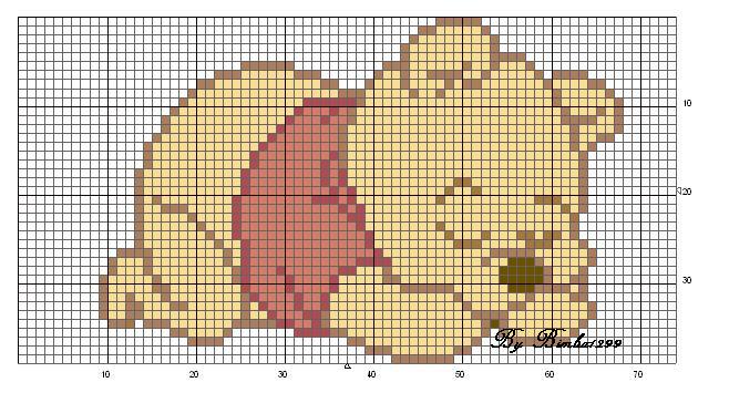 Schema punto croce Winnie baby