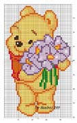 Schema punto croce Winnie con fiori