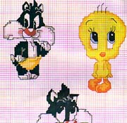 Schema punto croce Baby Looney 2