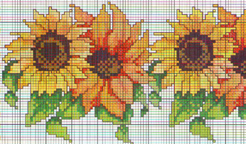 Schema punto croce Girasoli1