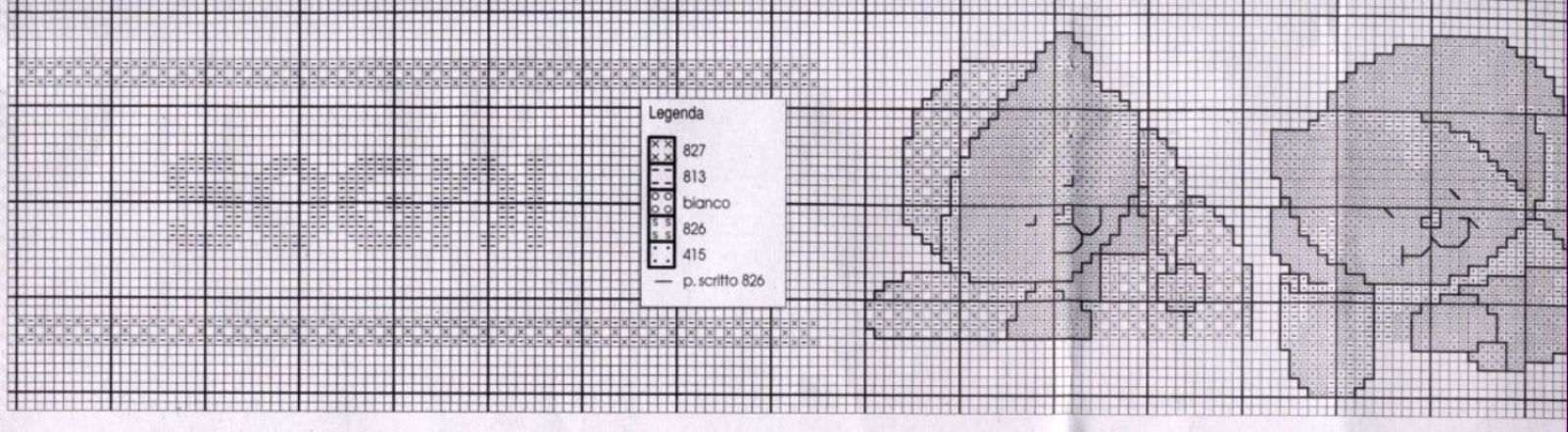 Schema punto croce Lenzuolino marco1