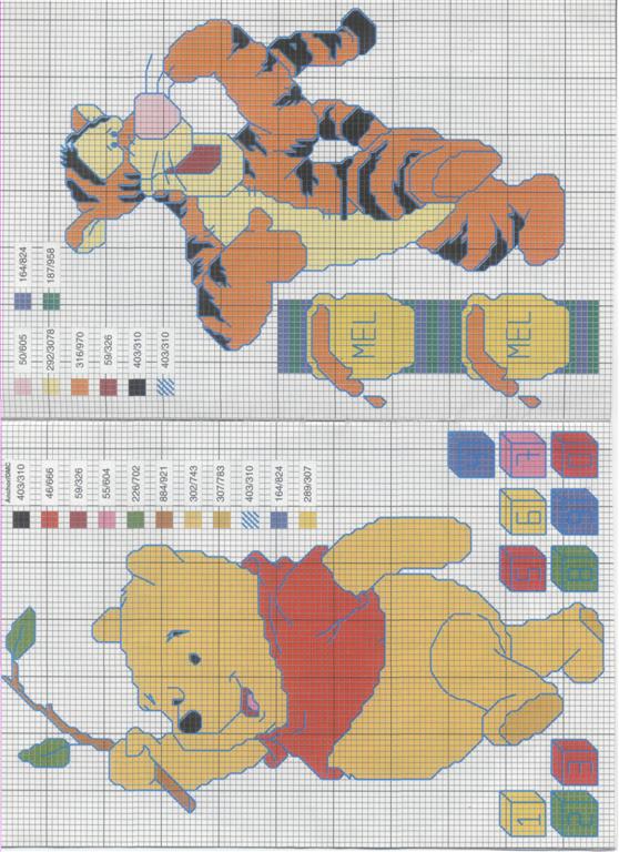 Schema punto croce Pooh23