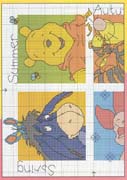 Schema punto croce Calendario Winnie the Pooh 1