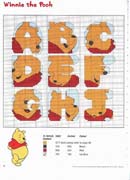 Schema punto croce Alfa Winnie A-J