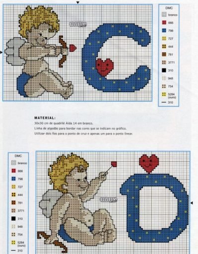 Schema punto croce Angioletti c d