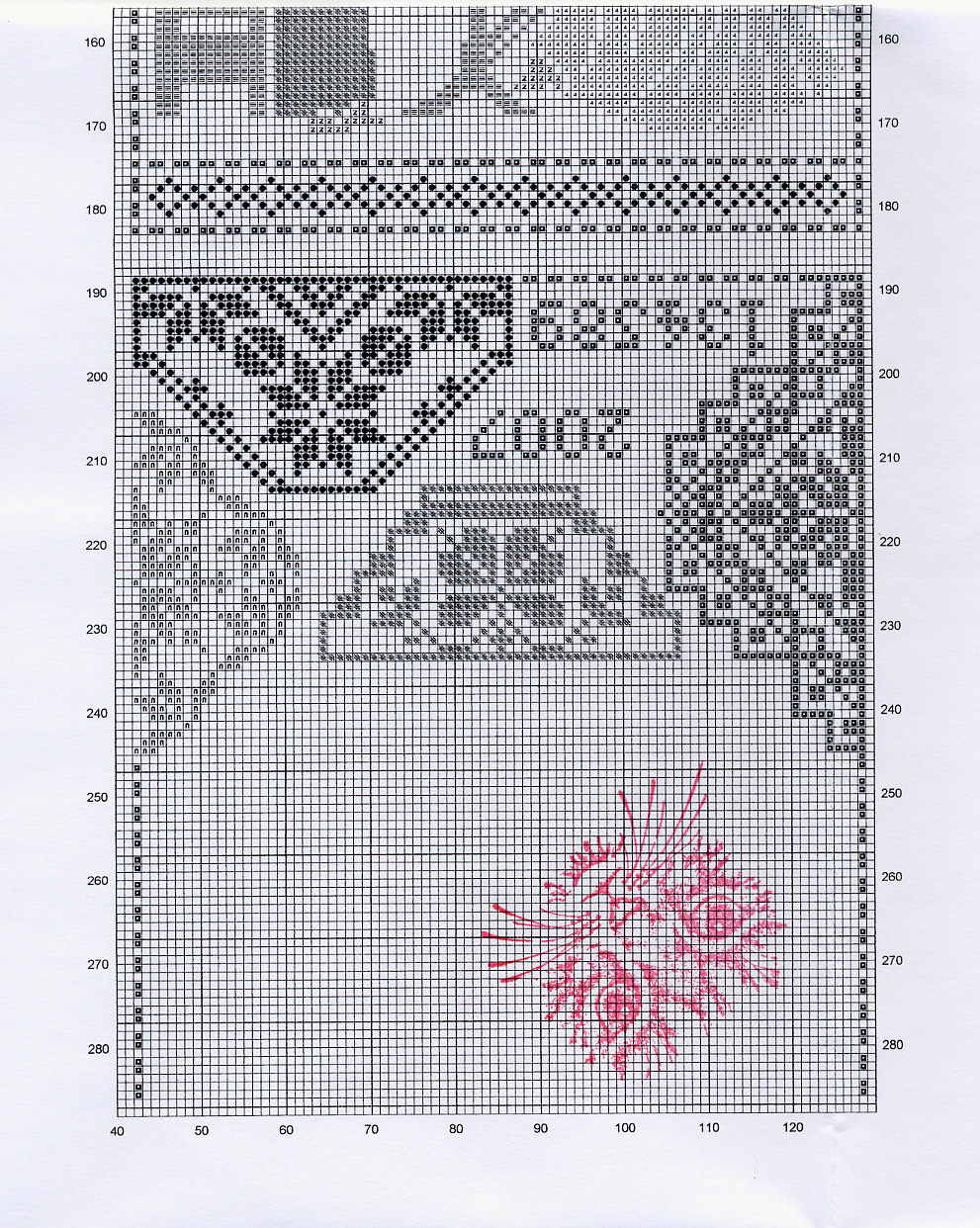 Schema punto croce Arte ricamo 2