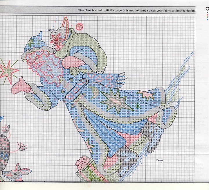 Schema punto croce Babbi natale 3