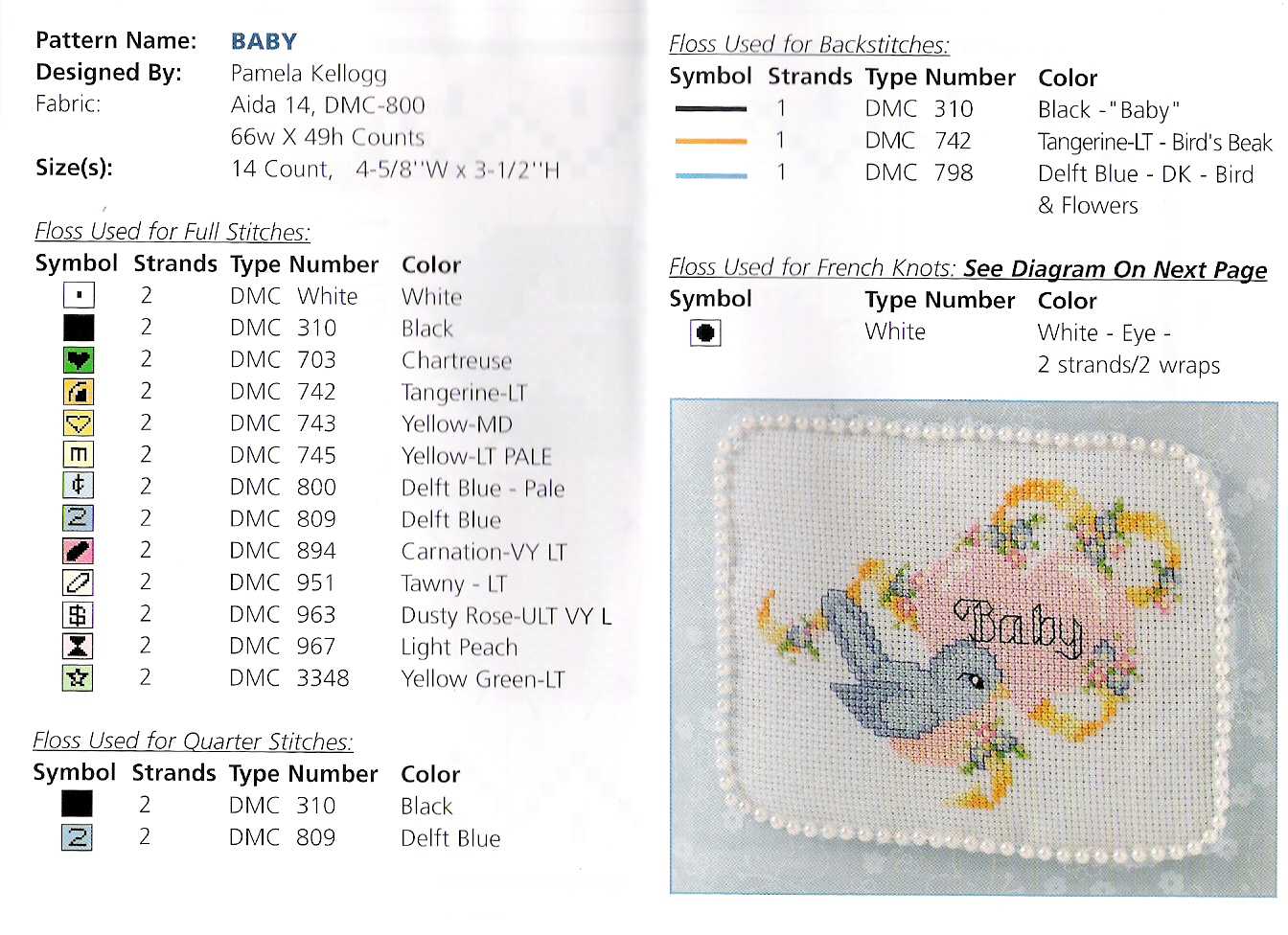 Schema punto croce Baby 2