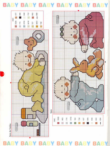 Schema punto croce Bebe 3