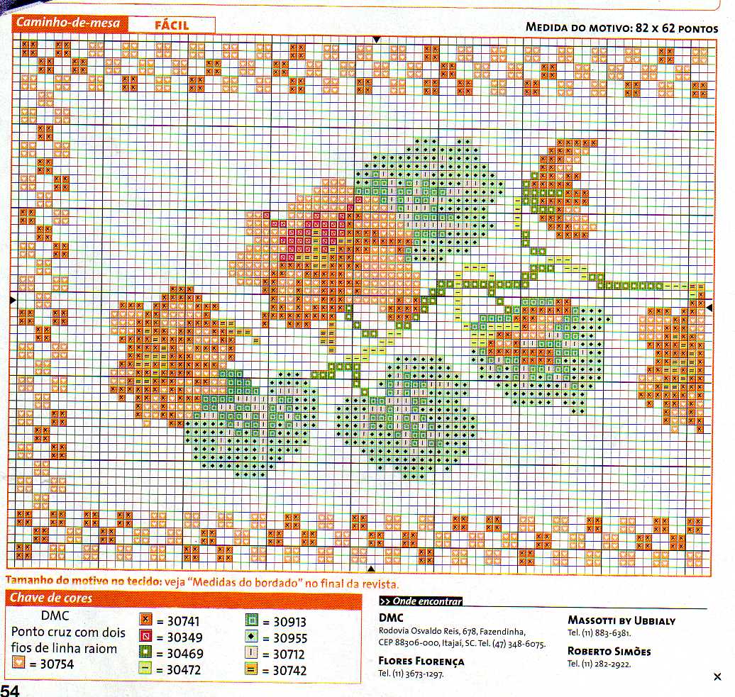 Schema punto croce Bordo arancione