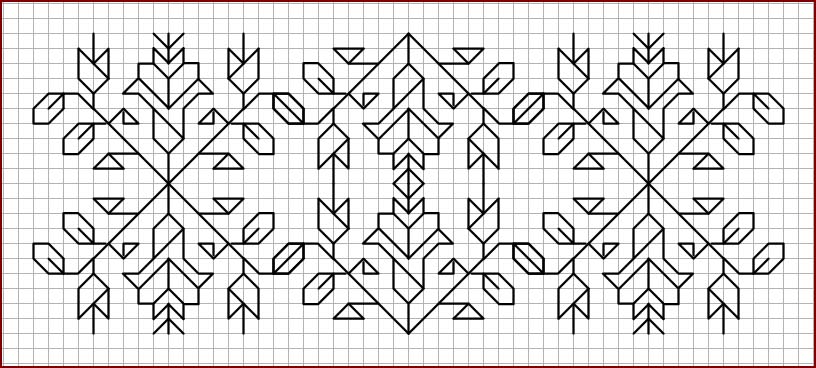Schema punto croce Brodi primavera