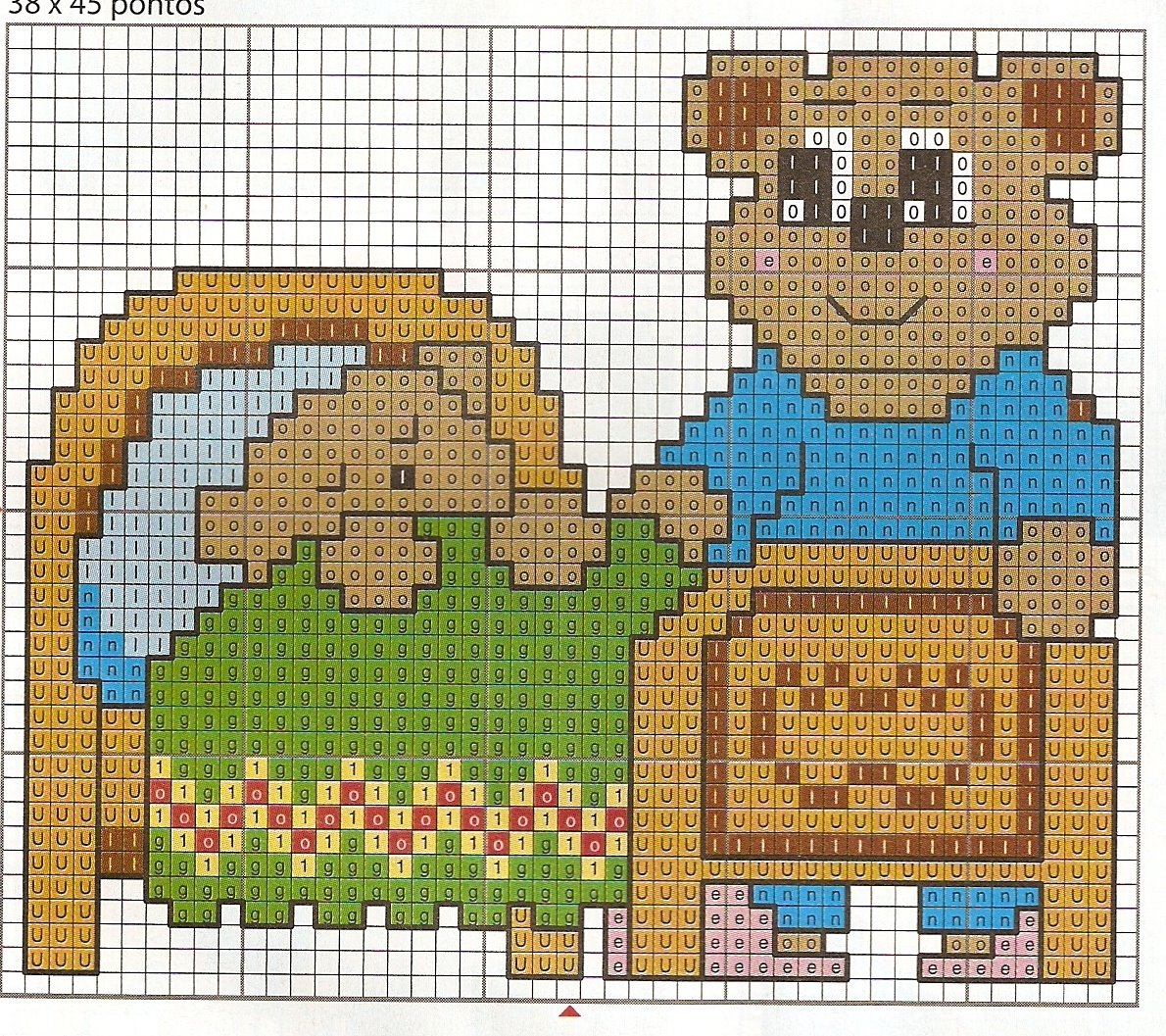 Schema punto croce Buonanotte 5