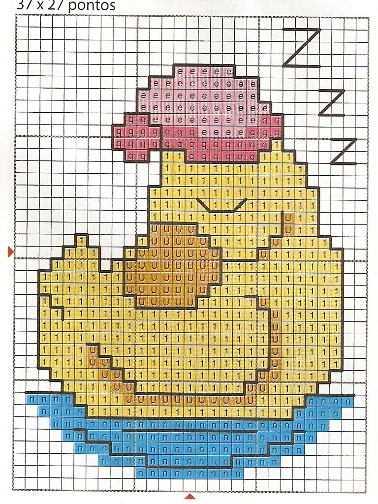 Schema punto croce Buonanotte 6