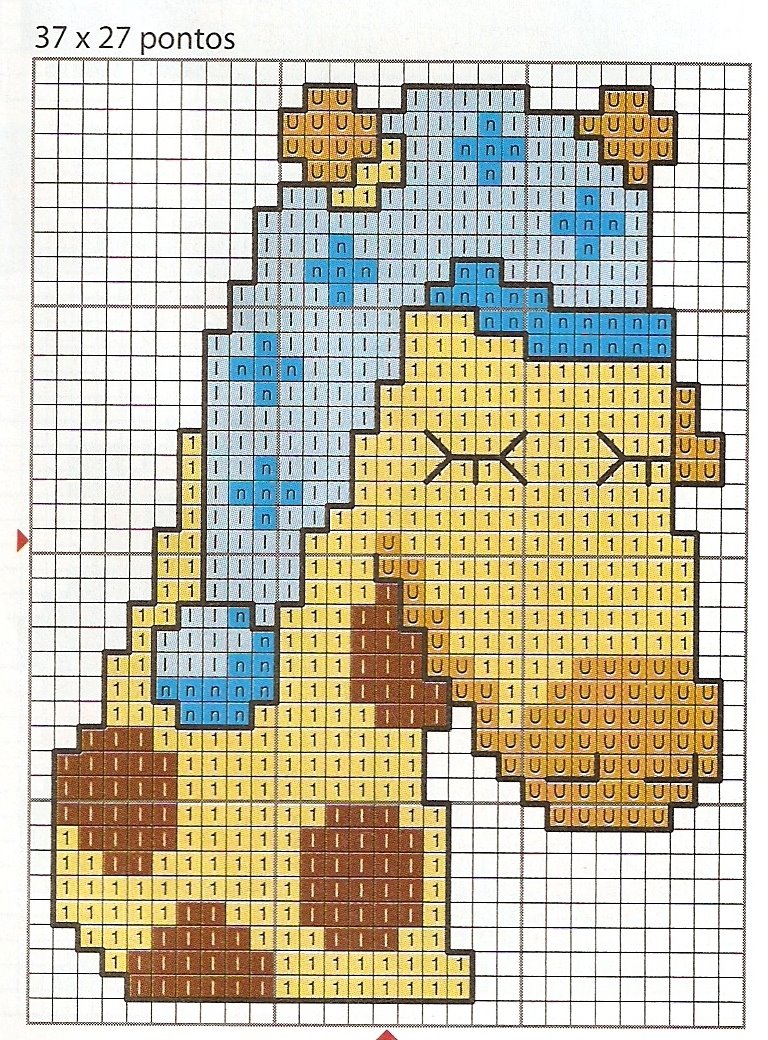 Schema punto croce Buonanotte 7