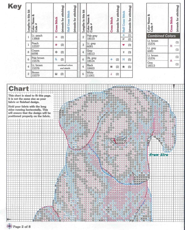 Schema punto croce Cagnolino macchie 1