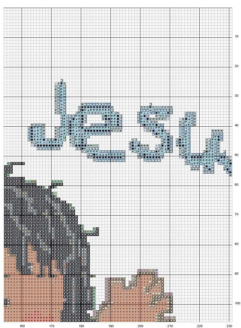 Schema punto croce Cammina con gesu 7