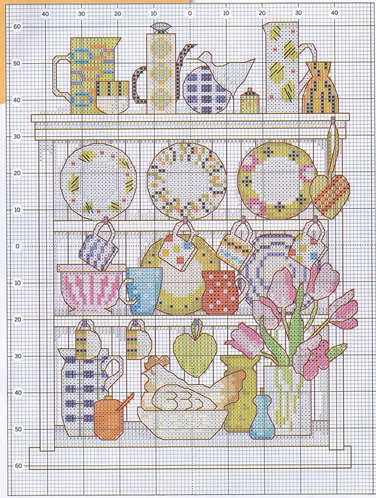 Schema punto croce Credenza