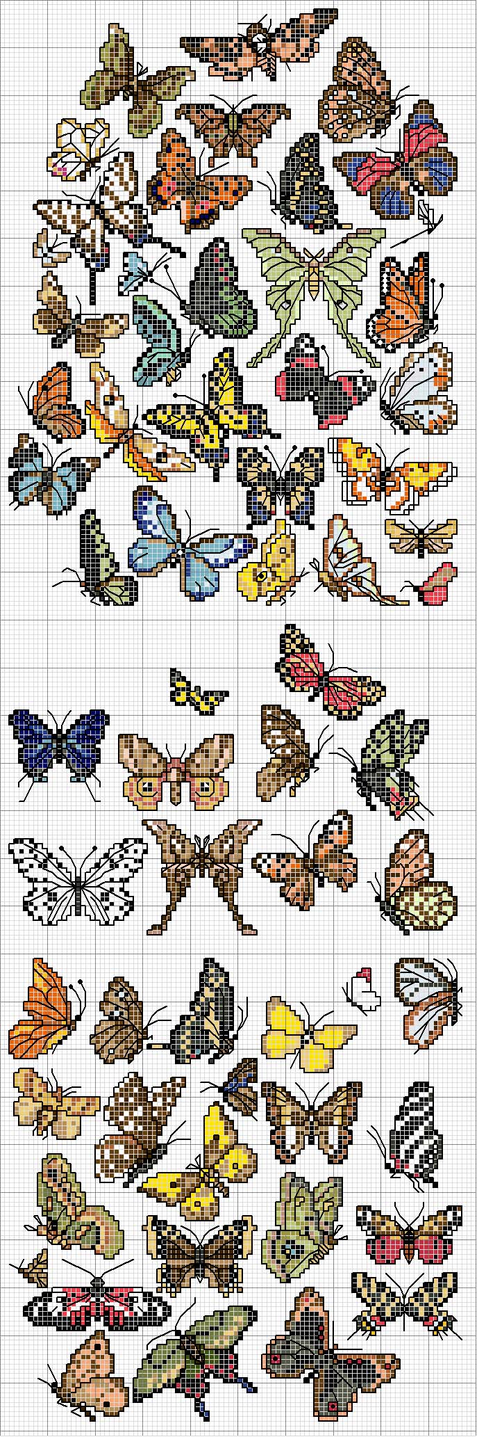 Schema punto croce Farfalle collezione