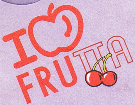 Schema punto croce I love frutta