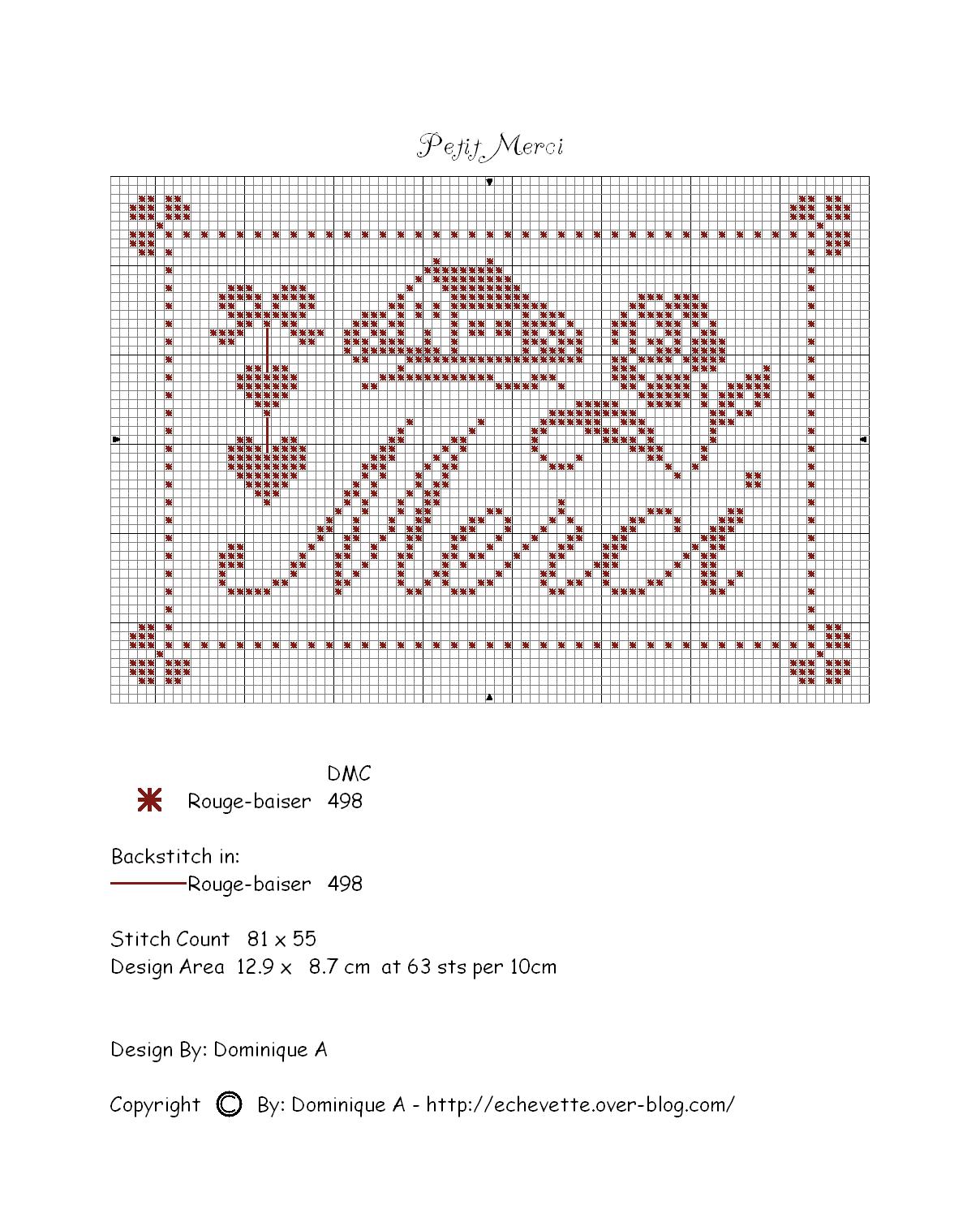 Schema punto croce Petit merci