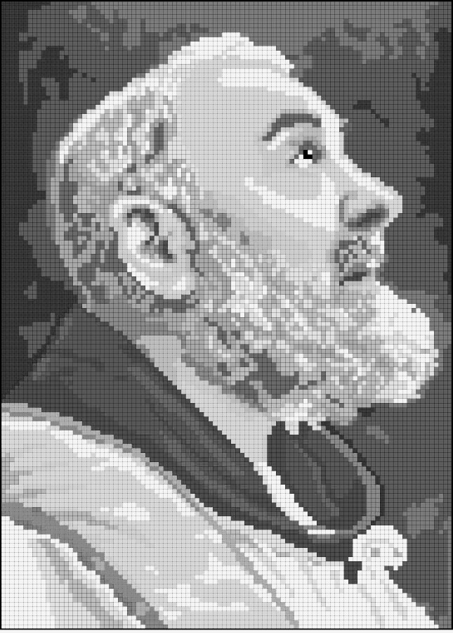 Schema punto croce Pio