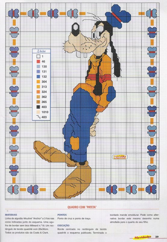 Schema punto croce Pippo