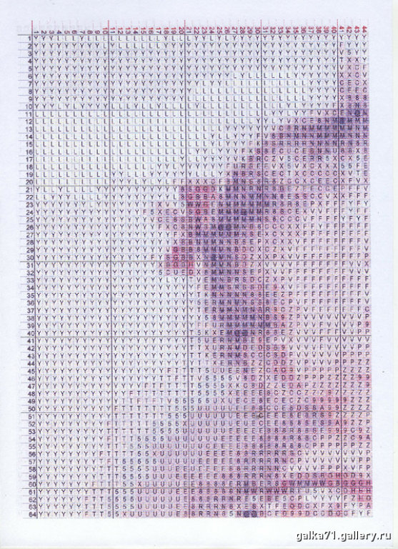 Schema punto croce Pupetta 1