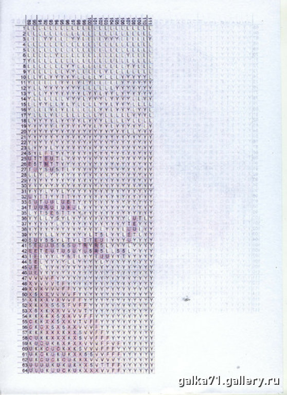 Schema punto croce Pupetta 3