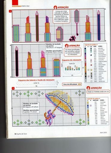 Schema punto croce Rossetto