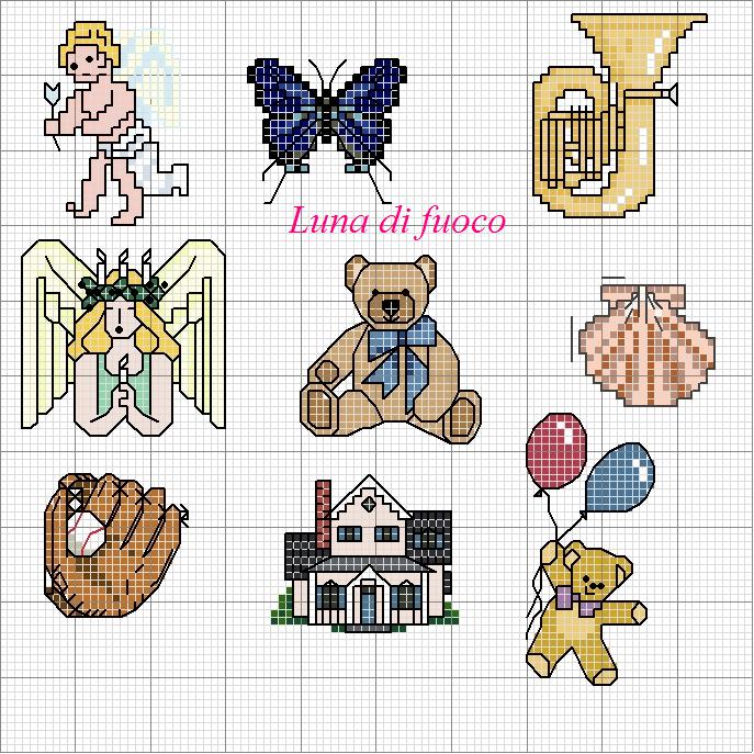 Schema punto croce Schemetti vari