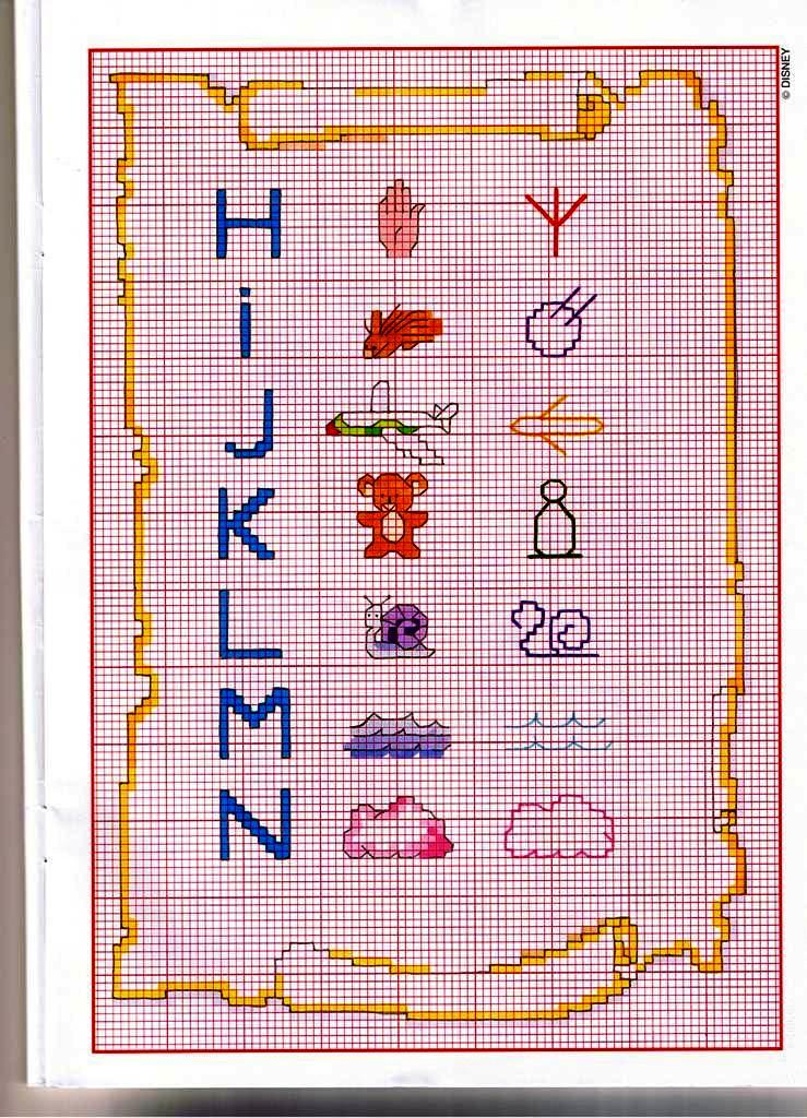 Schema punto croce Schemini 25