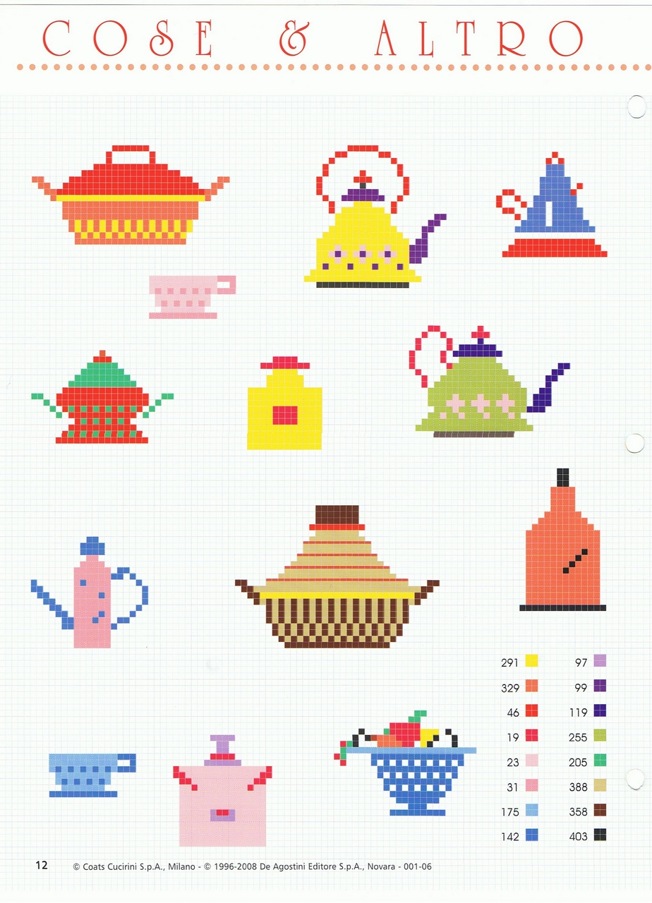 Schema punto croce Schemini