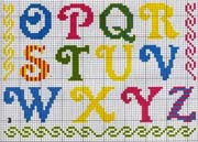 Schema punto croce Alfabeto-colorato-2