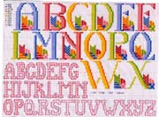 Schema punto croce Alfabeto-colori-1