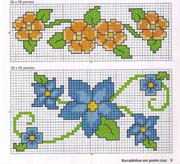 Schema punto croce Bordi-floreali-2