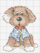 Schema punto croce Cagnolino-con-giacchetta