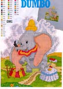 Schema punto croce Dumbo-baby