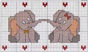 Schema punto croce Elefanti-coppia