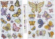 Schema punto croce Farfalle-raccolta